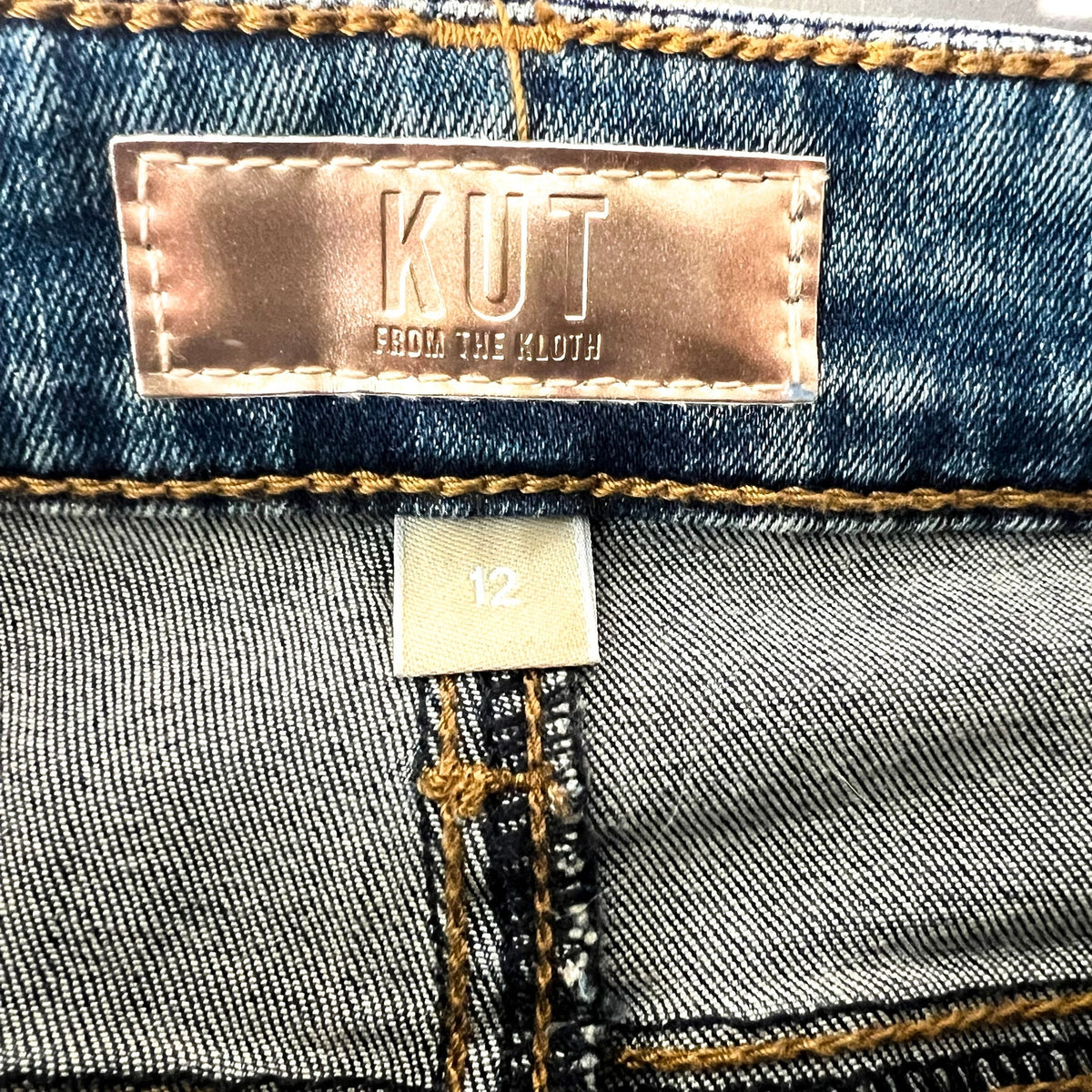 KUT FROM THE KLOTH Stella Fab Ab Flare Jeans Size 12 Blue Debonairly NWT
