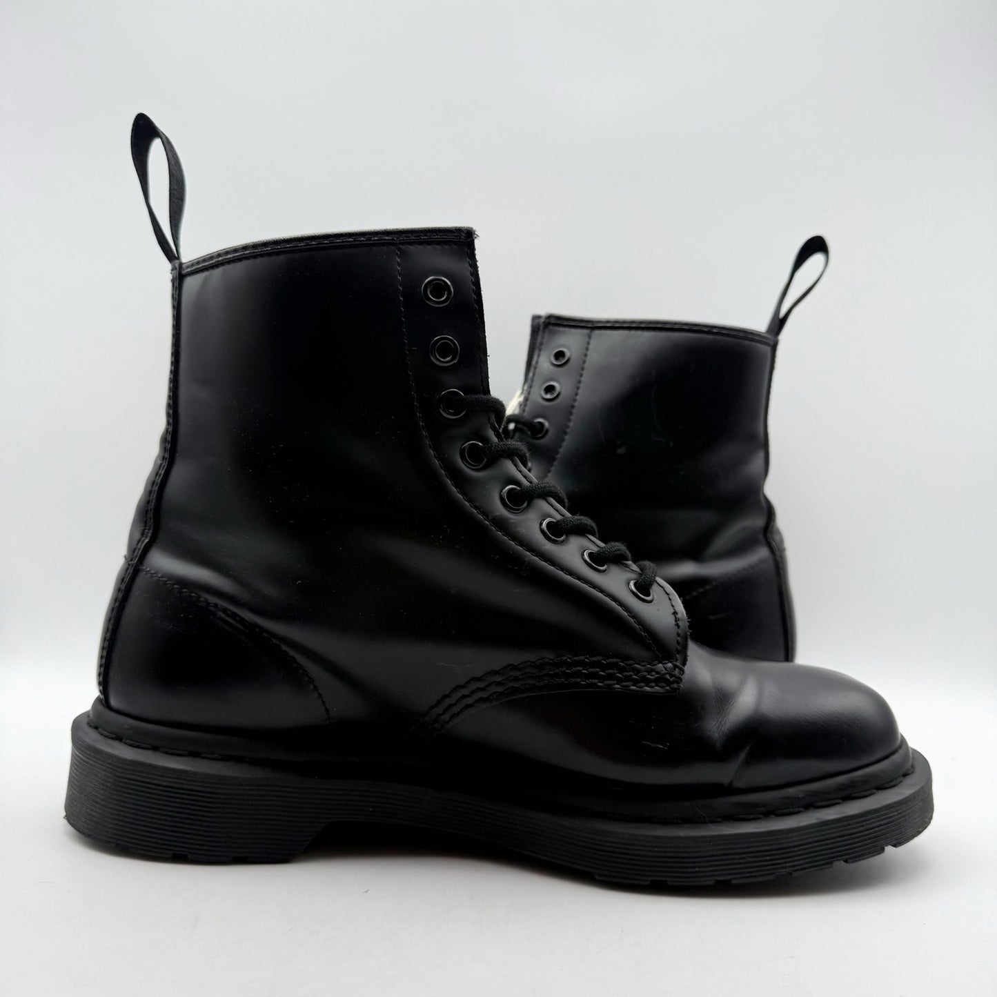 Dr. Martens Womens 1460 Mono Lace Up Boots US 10 EU 42 Black Smooth Leather NIB