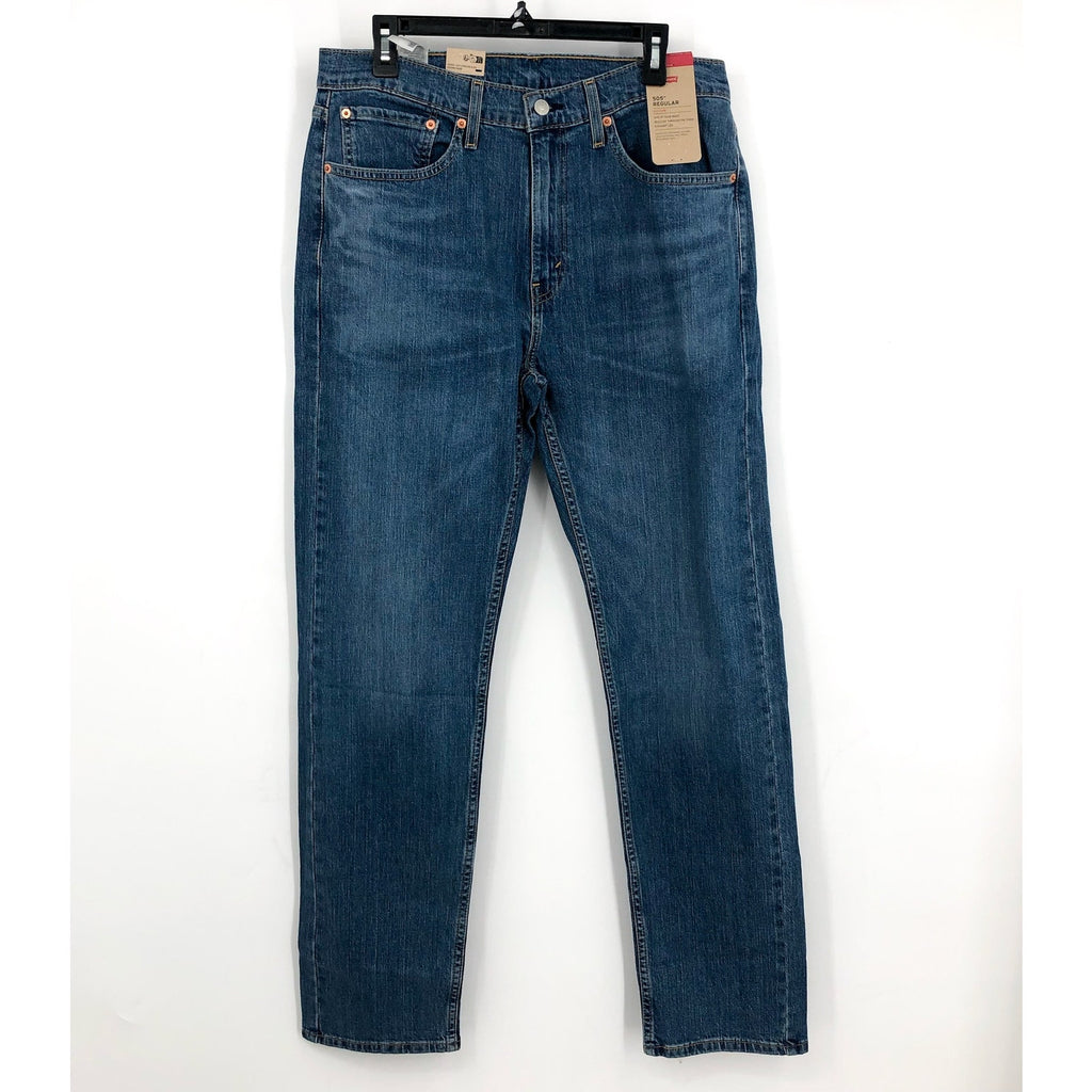 LEVI'S Men's 505 Regular Fit Jeans 34x34 Medium Blue Fremont NWT 00505-2217