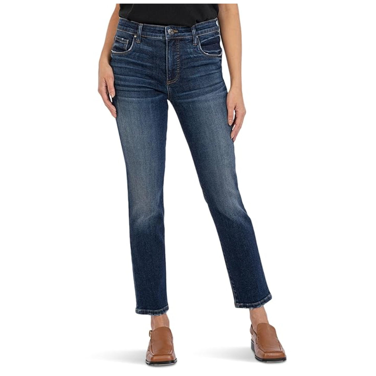 KUT FROM THE KLOTH Reese Ankle Straight Leg Jeans SIZE 10 Enchantment Blue NWT