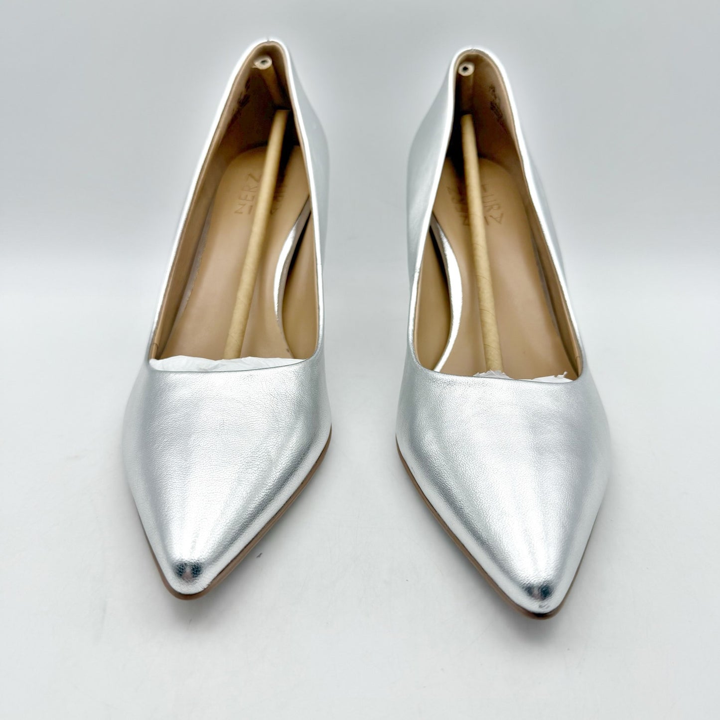 Naturalizer Womens Everly Pumps US 7.5 M EU 38 Silver Leather NIB