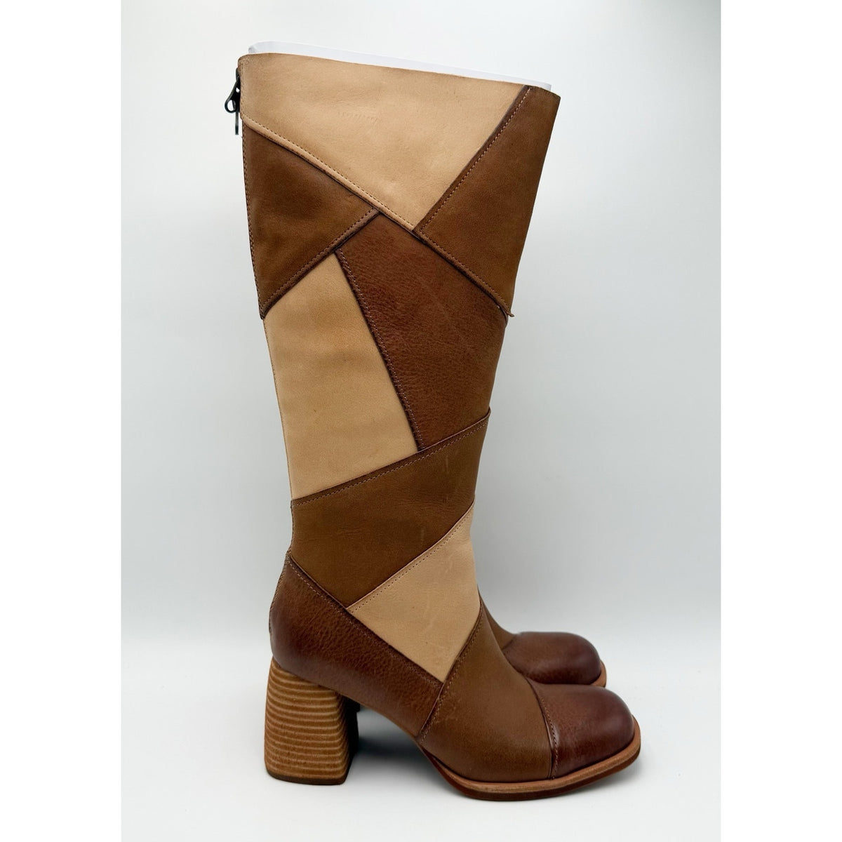 Kork-Ease Womens Asbee Knee High Boots Size 6.5 M EU 37 Tan Leather Suede NIB