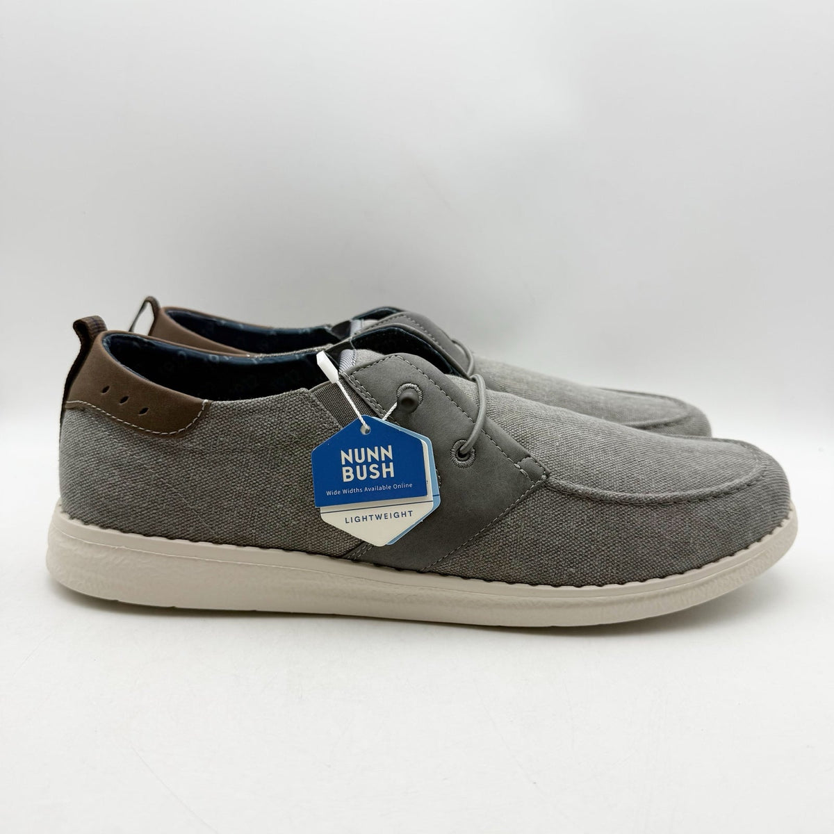 Nunn Bush Mens Brewski Slip on Casual Shoes Size 13 M Grey Knit NIB
