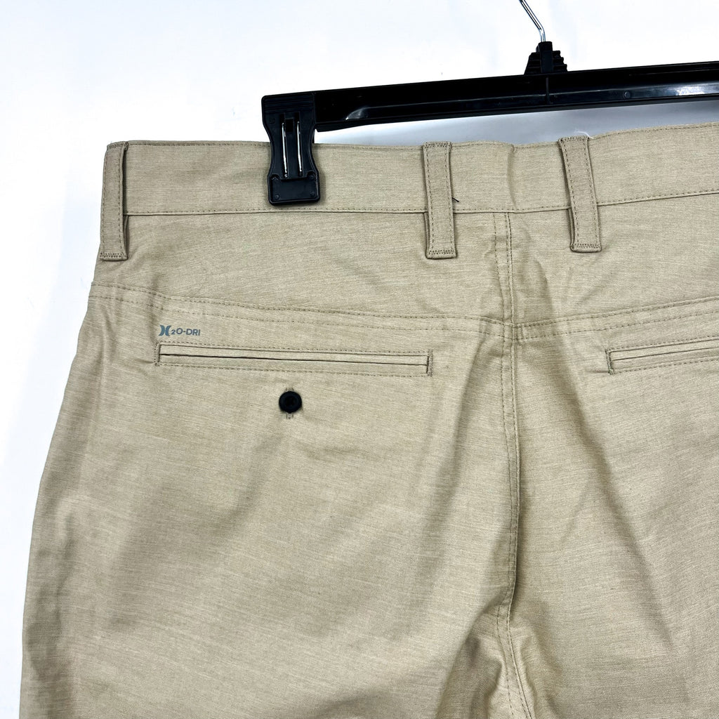 HURLEY Men's H2O-Dri Breathe 21" Walk Shorts Size 32 Light Khaki 9" Inseam NWT