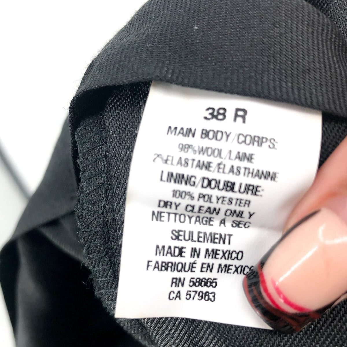 NORDSTROM Men's Tech-Smart Dress Pants Size 38R Black Trim Fit Trouser NWOT