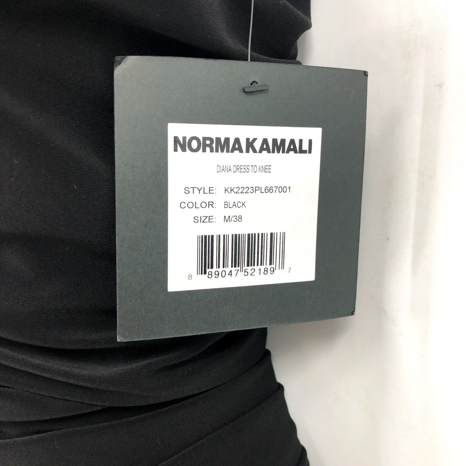NORMA KAMALI Women's One Shoulder Diana Gown Medium Black Asymmetric NWT