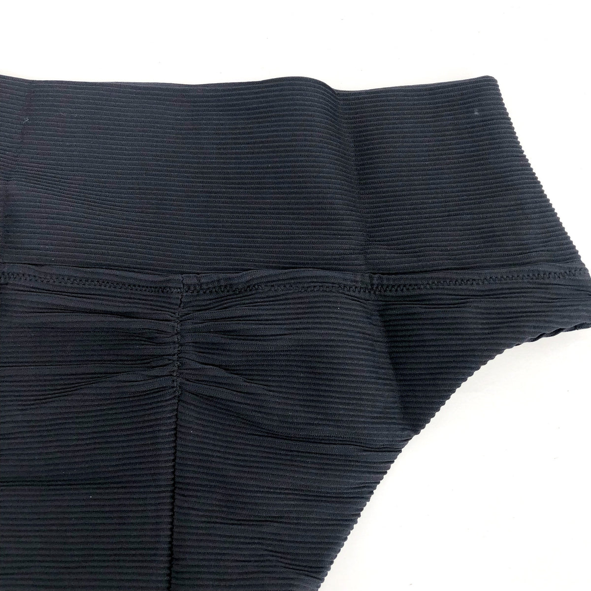 PRANA Women's Aurelia Bikini Bottom XL Black Ottoman High Waist Swim NWT