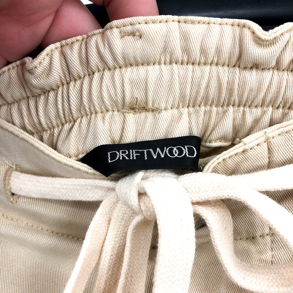 DRIFTWOOD Women's Embroidered Casual Pants Large Beige Floral NWT