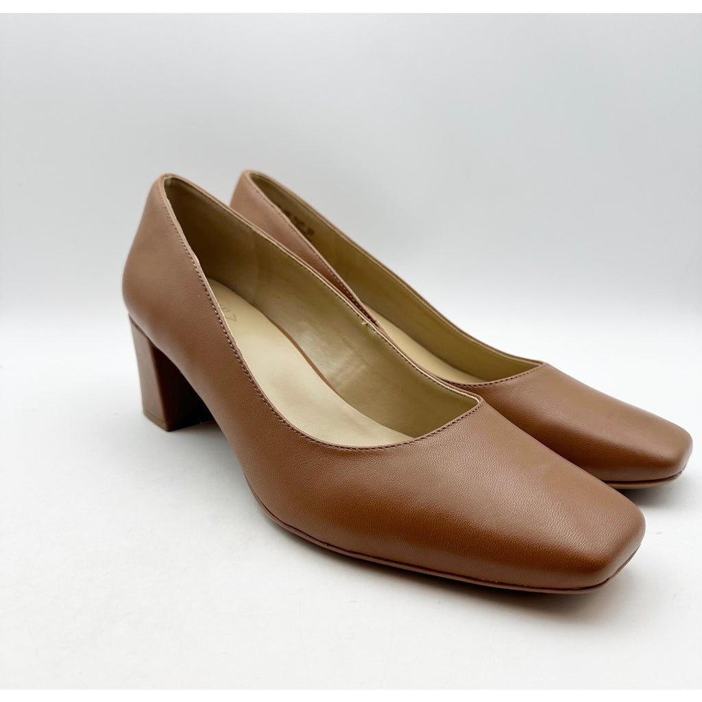 NATURALIZER Womens Karina Pumps Size 10 Wide EU 41 English Tea Tan Heels NIB