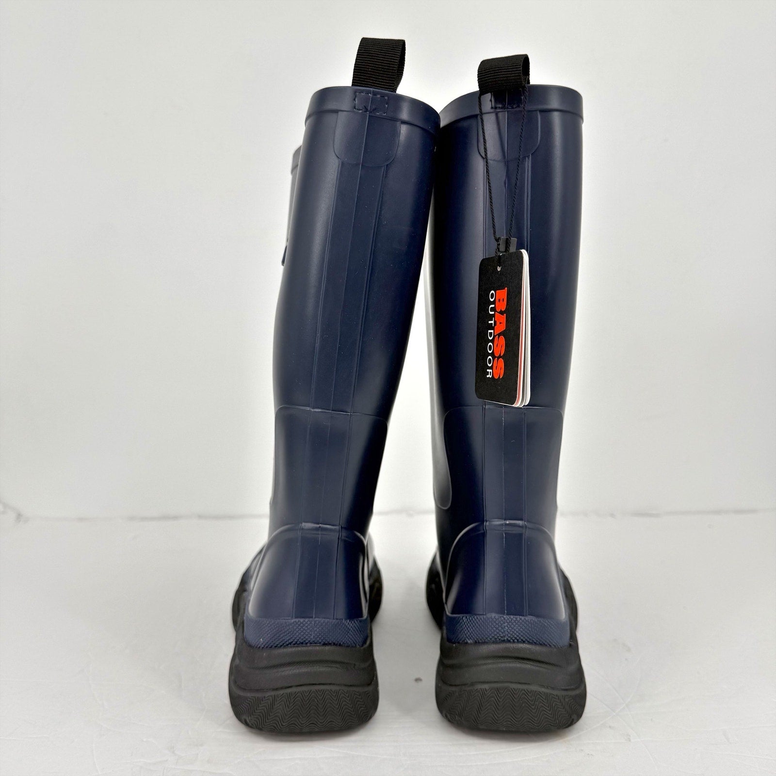 Bass Outdoors Womens Field Tall Rainboots US 8 M Blue Waterproof NWOB