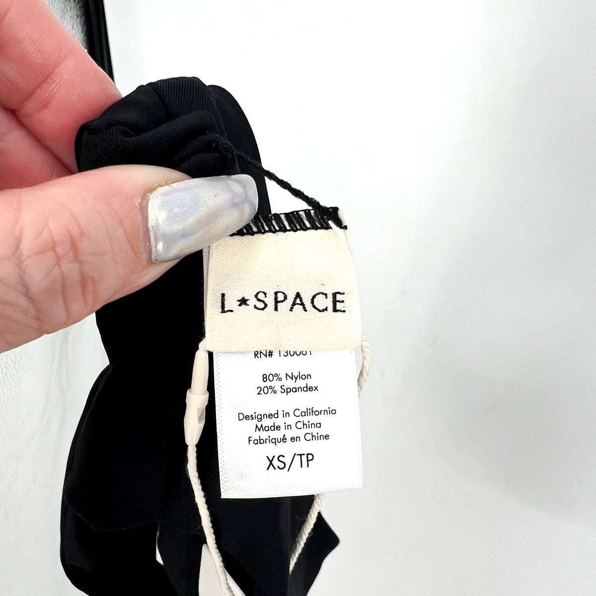 L*SPACE Women's Quinn Classic Bikini Bottom XS Black V Front NWT