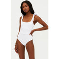 BEACH RIOT Womens Sydney One Piece Swimsuit Medium White Tie Strap NO BELT NWT