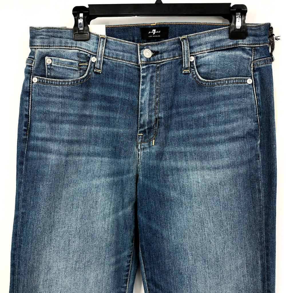 7 FOR ALL MANKIND Tailorless Dojo Jeans Size 31 Blue Disautlght Wash NWT