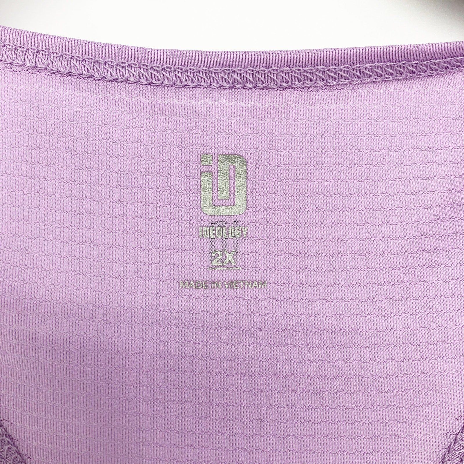IDEOLOGY Womens Workout Tank Top 2X Crocus Petal Purple Racerback Scoop Neck NWT