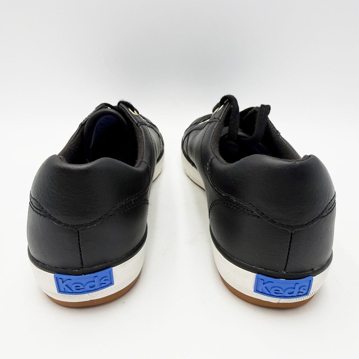 Keds Womens Center III Casual Sneakers Size 9 EU 40 Black Leather NWOB