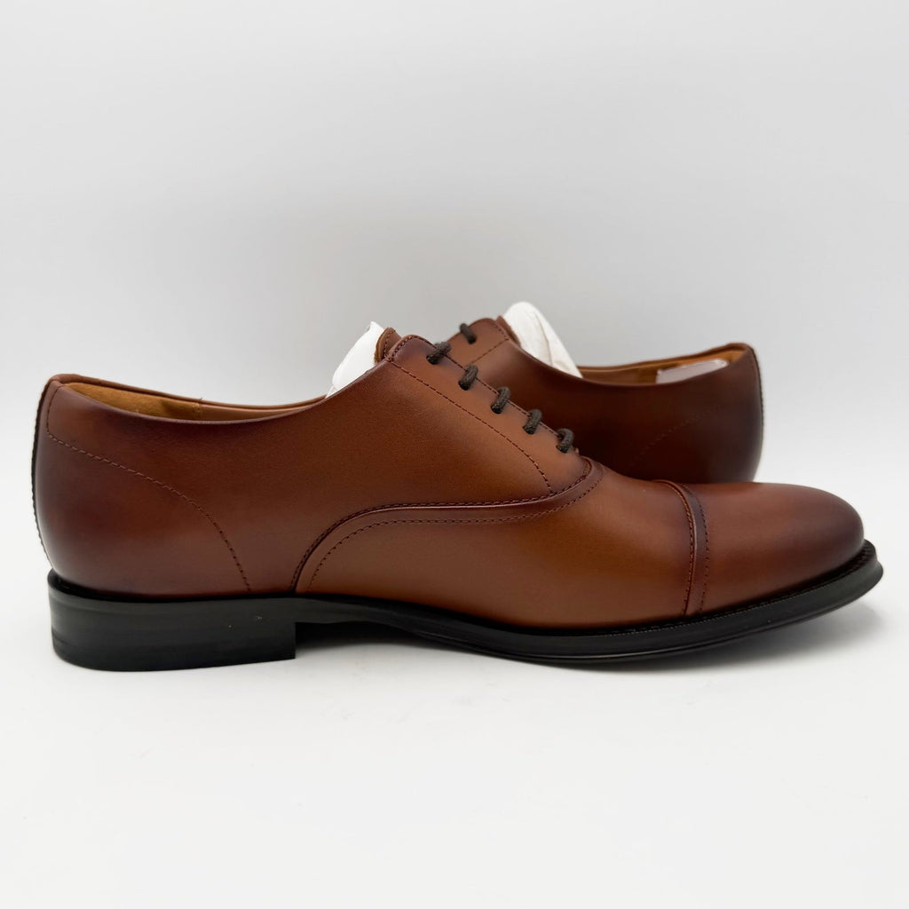 Vince Camuto Mens Urii Cap Toe Oxfords Size 9 EU 42 Saddle Brown Leather NIB