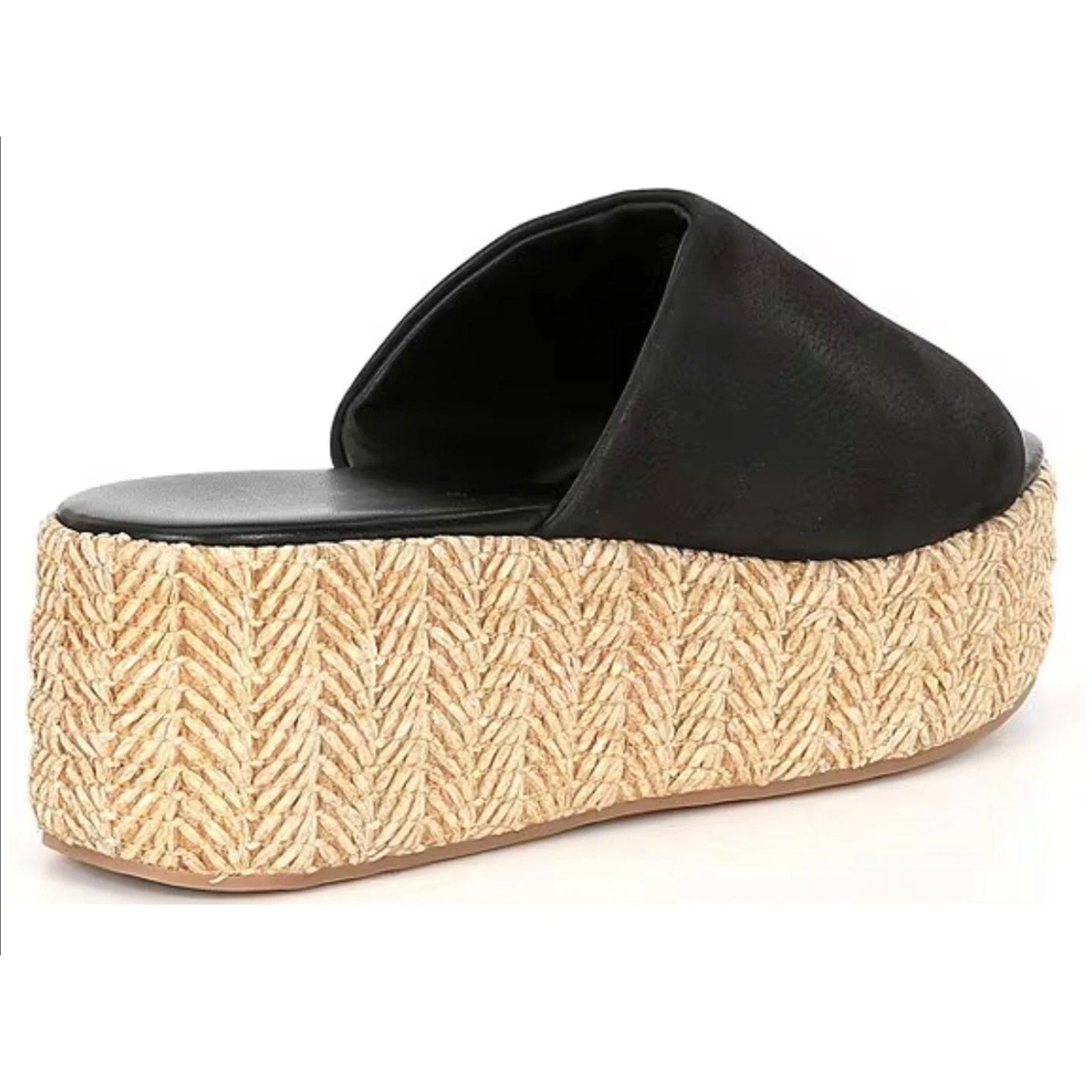 Free People Womens Harbor Flatform Sandals SIZE 9 EU 39 Black Leather NWOB