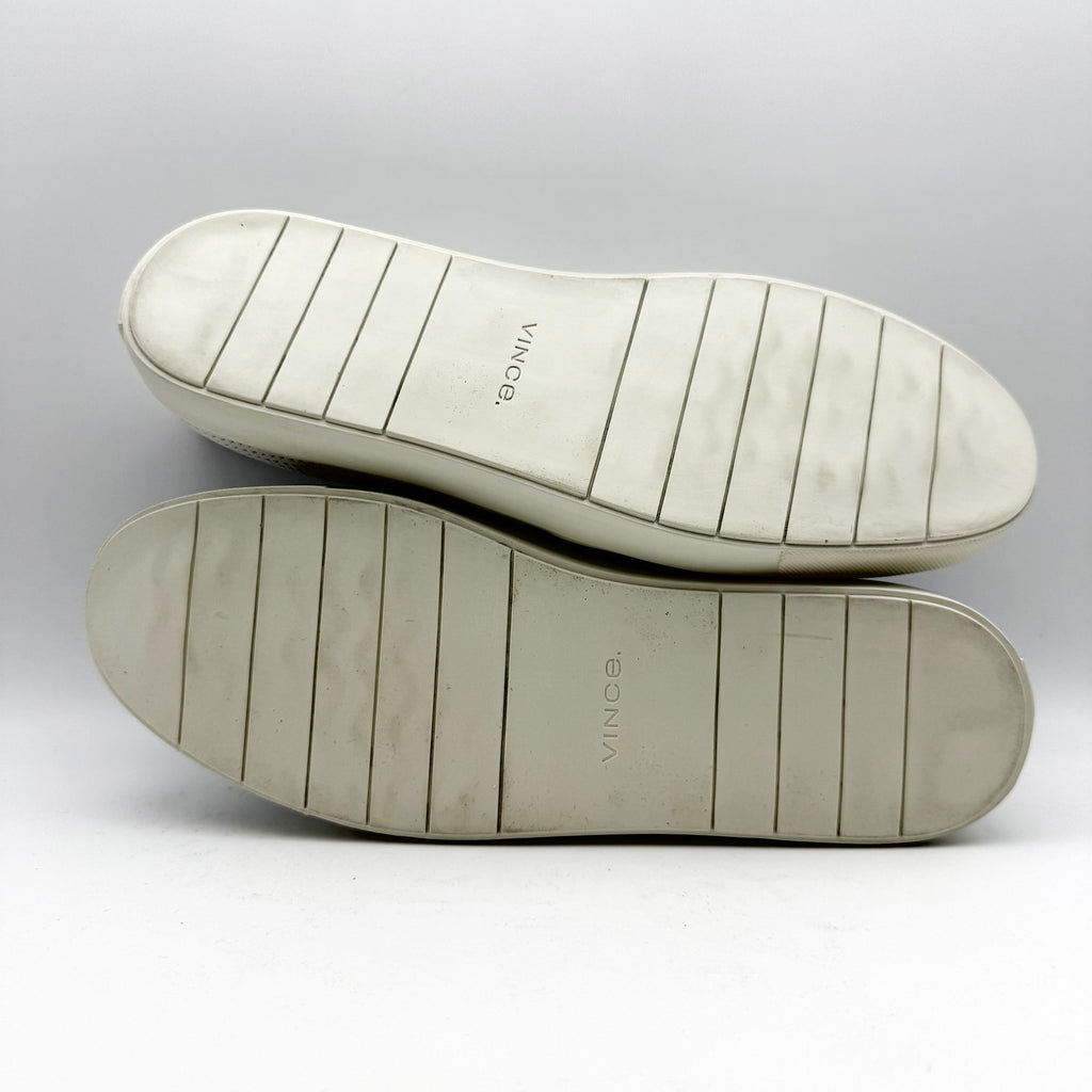 Vince Womens Blair 5 Perforated Slip On Sneaker SIZE 11 White Nubuck Leather
