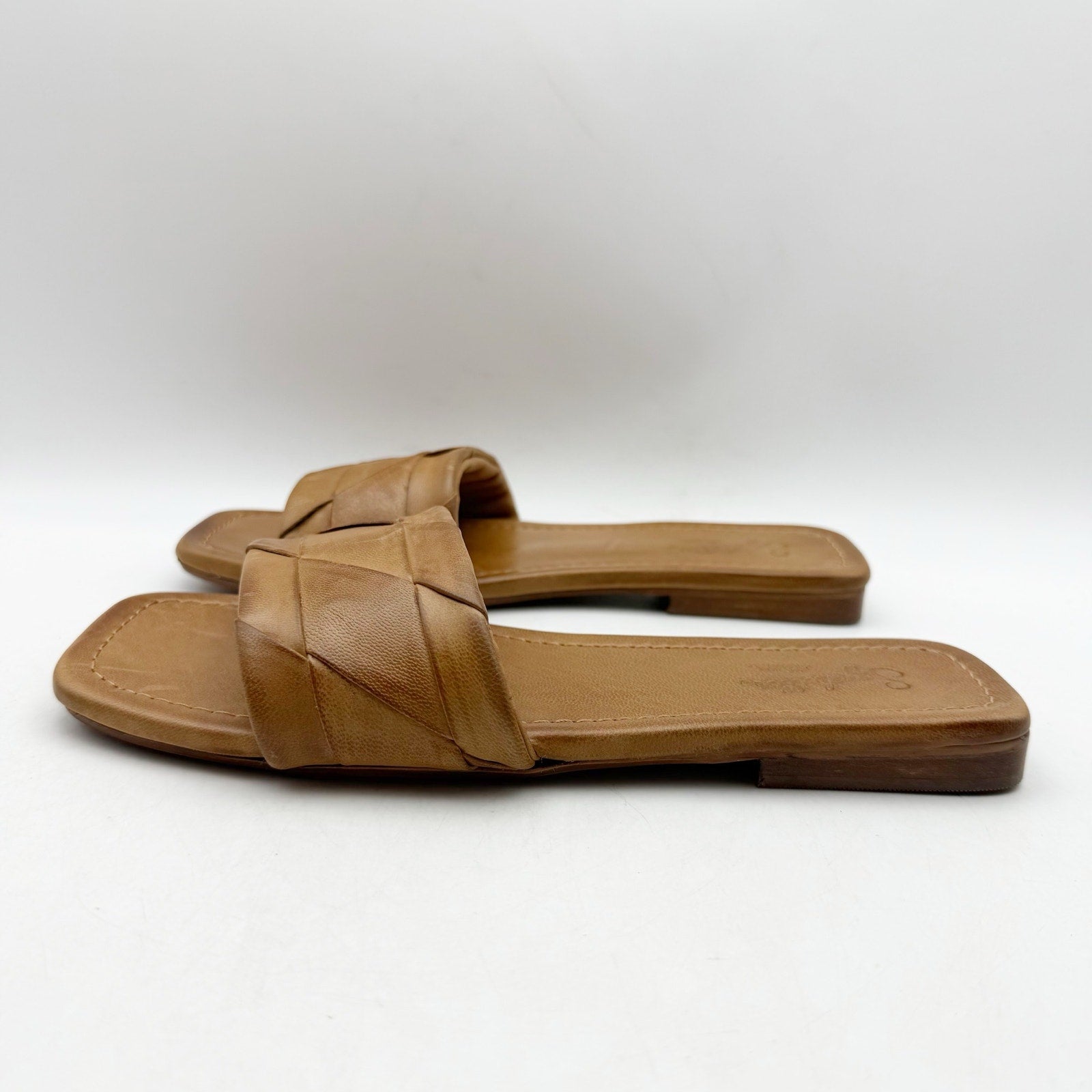 Seychelles Womens Portland Slide Sandals US 6.5 M Light Brown Leather NWOB