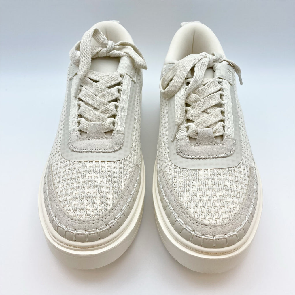 Steve Madden Womens Charlie Casual Sneakers US 8 M Beige Cream Tan Lace-Up NIB