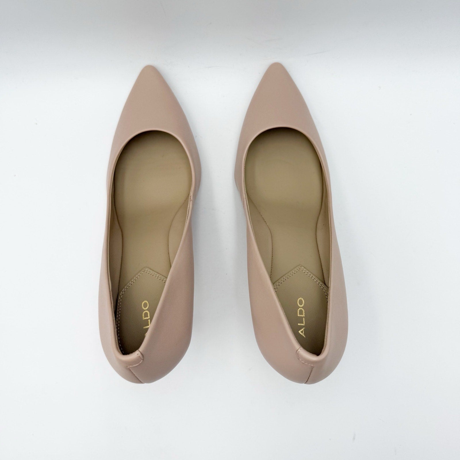 Aldo Womens Coronitiflex Pumps Size 11 M EU 42.5 Nude Bone Leather NWOB