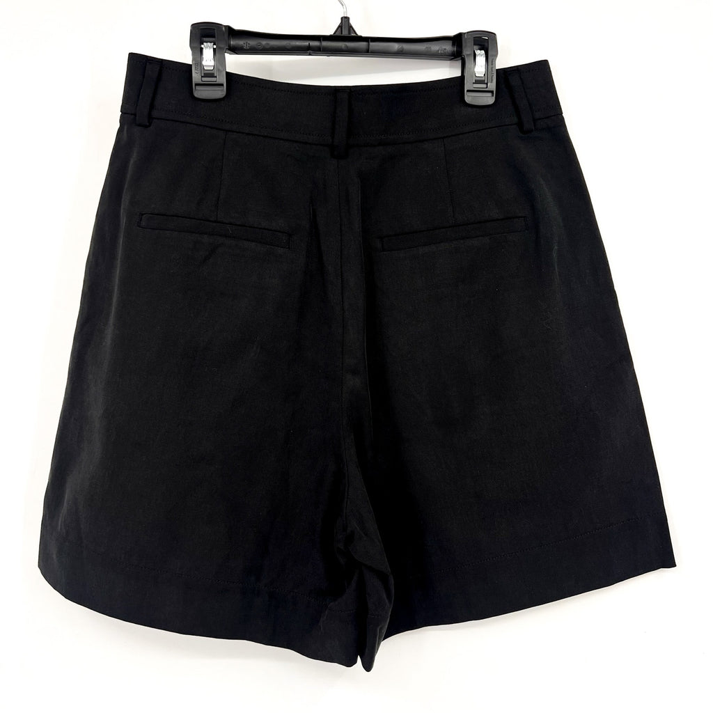 EVERLANE Women's The Way-High Drape Shorts Size 4 Black Pleated NWT