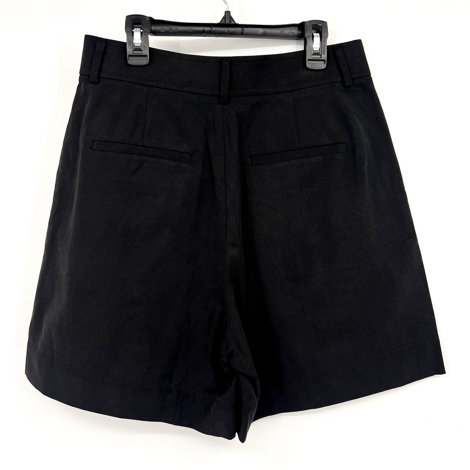 EVERLANE Women's The Way-High Drape Shorts Size 4 Black Pleated NWT