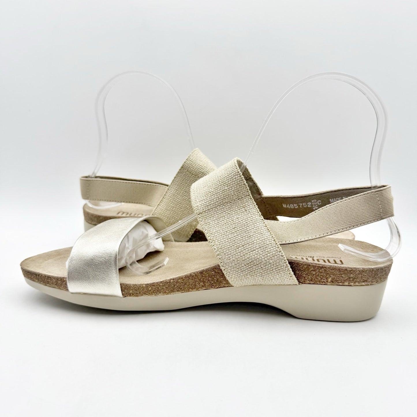 Munro Womens Pisces Casual Sandal US 9.5 WW EU 40 Gold Slingback NIB