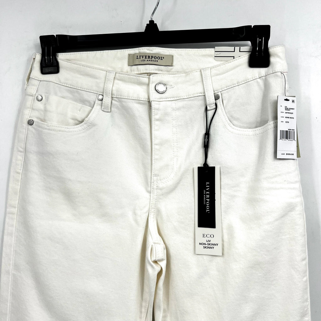 LIVERPOOL Liv Non-Skinny Skinny Jeans in Bone White Size 8/29 Stretch Denim NWT