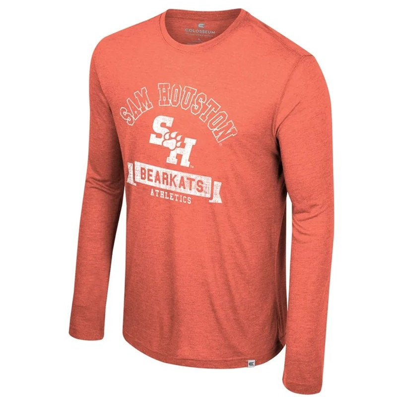 COLOSSEUM Mens Sam Houston State Bearkats T-Shirt XXL Orange Long Sleeve NWT