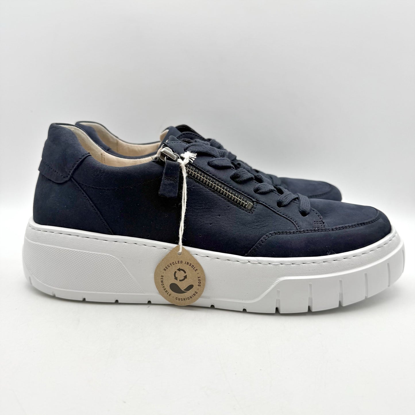 Gabor Womens 53.220 Sneakers UK 9.5 US 12 Navy Suede NWOB