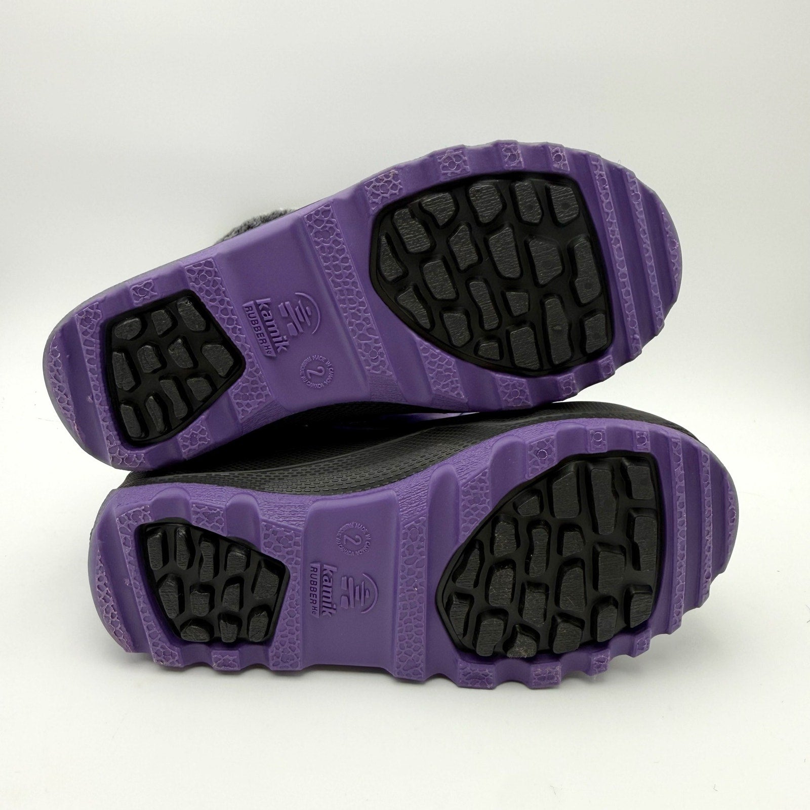 Kamik Girls Penny 3 Snow Boots US 2 Purple Black Insulated Waterproof NIB