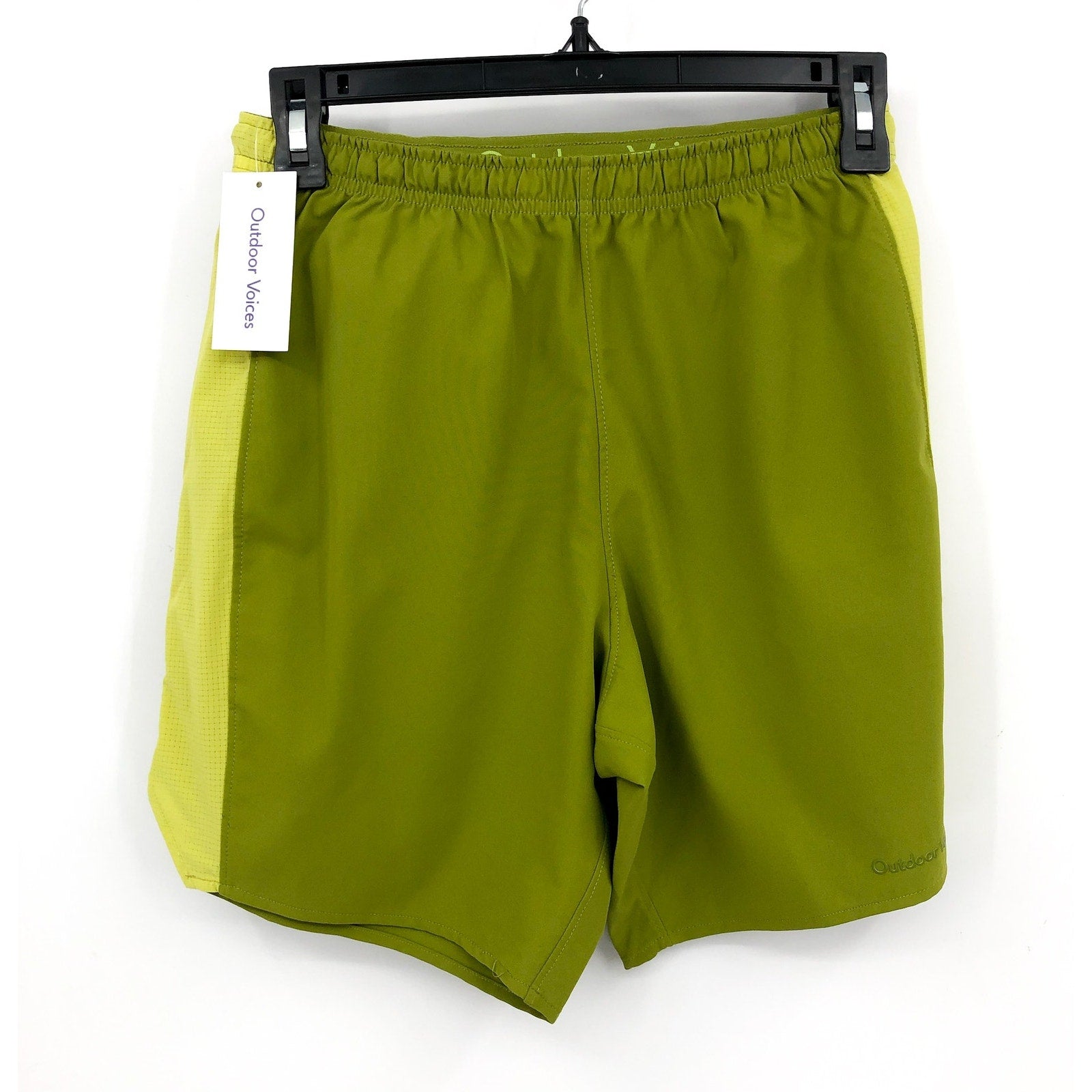 OUTDOOR VOICES Men's Linerless High Stride 7" Shorts XS Mossy Green Apple