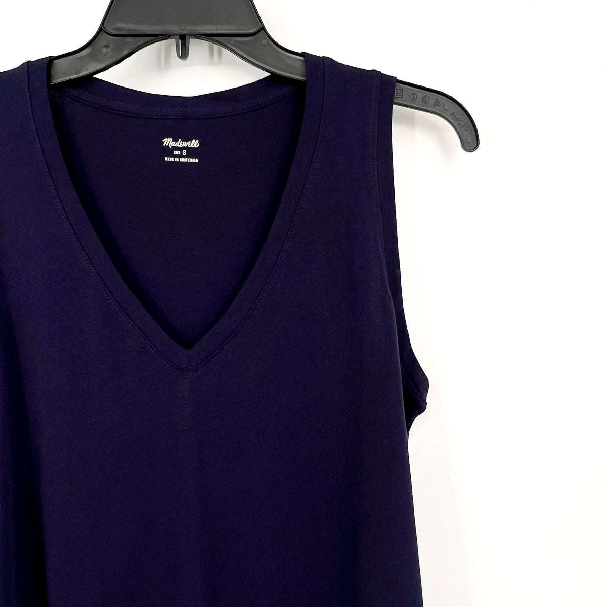 MADEWELL Women's Northside V-Neck Tank Top Small Blue Juniper Berry P2708 NWT