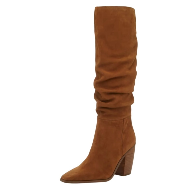 Vince Camuto Womens Aprine Knee High Boots Size 8.5 M EU 39.5 Brown Suede NWOB