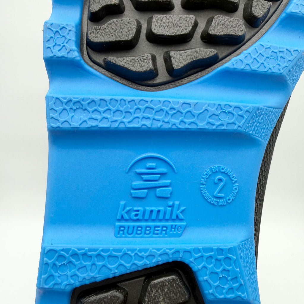 Kamik Kids Snowfall P Winter Boots US 2 EU 33.5 Blue Black Waterproof NIB