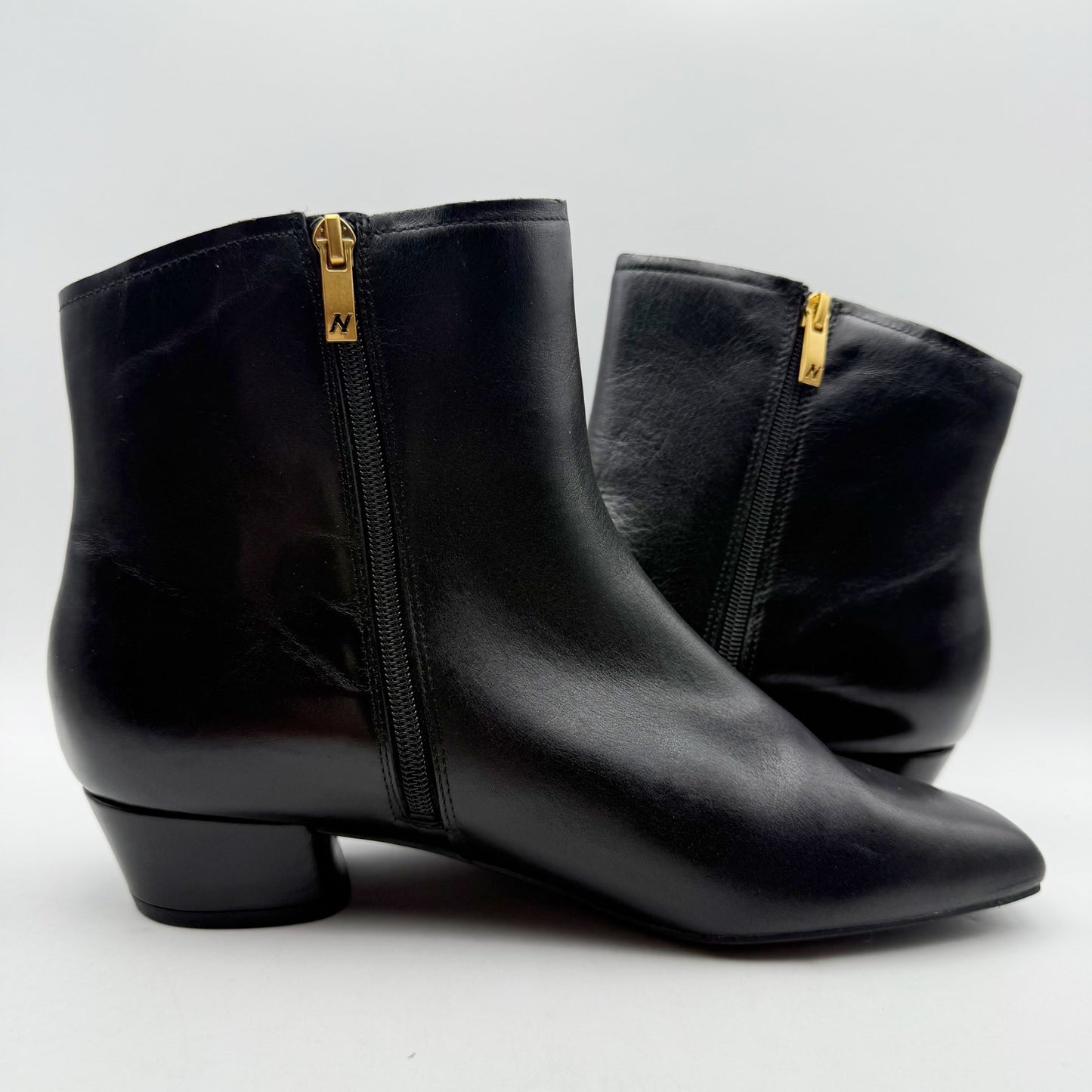 Naturalizer Womens Raffee Ankle Bootie US 11 M EU 42 Black Leather NWOB