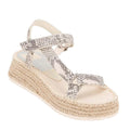 DOLCE VITA Myra Espadrille Platform Sandals Size 8.5 Stone Snake Leather NWOB