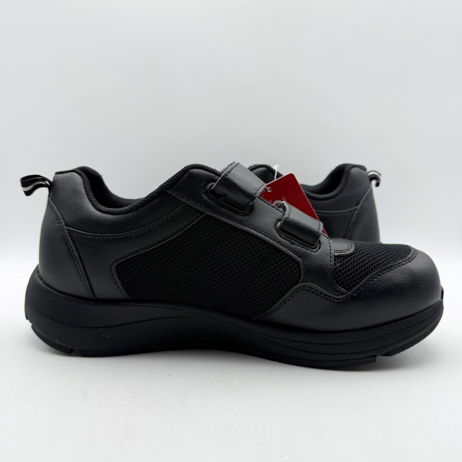 Drew Mens Contest Sneakers US 9.5 WIDE Black Fabric Hook and Loop SR NWOB