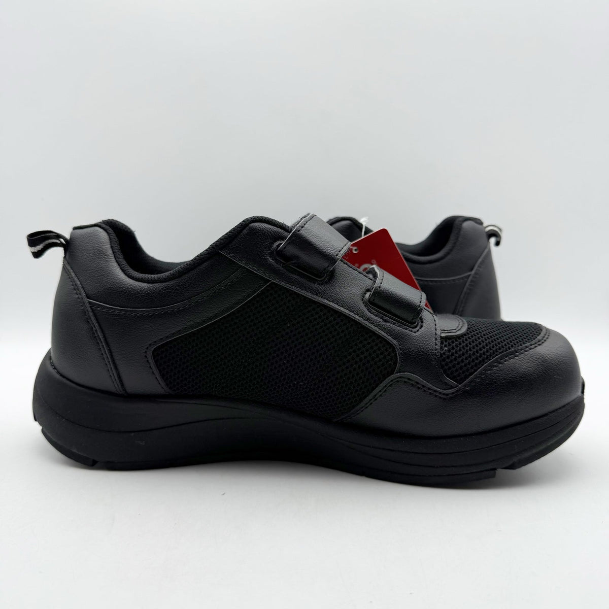 Drew Mens Contest Sneakers US 9.5 WIDE Black Fabric Hook and Loop SR NWOB