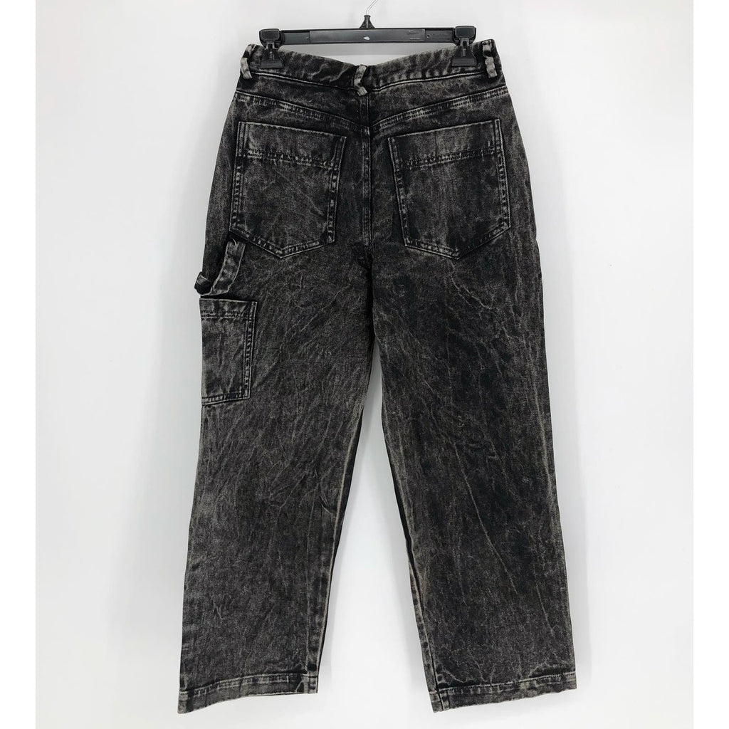 LACAUSA Women's Aiden Trouser Denim Jeans Size 6 Black Mineral Wash Mid Rise NWT