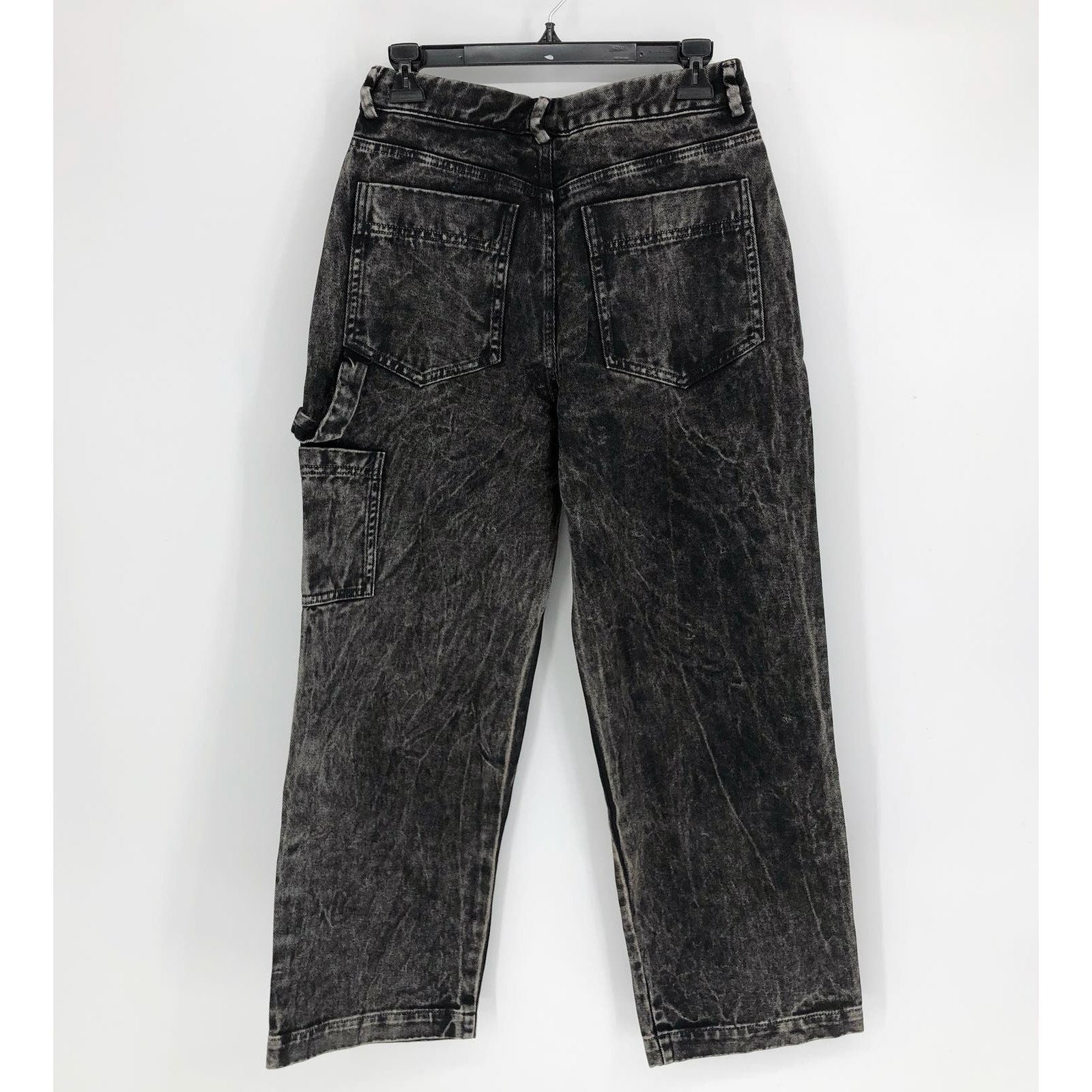 LACAUSA Women's Aiden Trouser Denim Jeans Size 6 Black Mineral Wash Mid Rise NWT