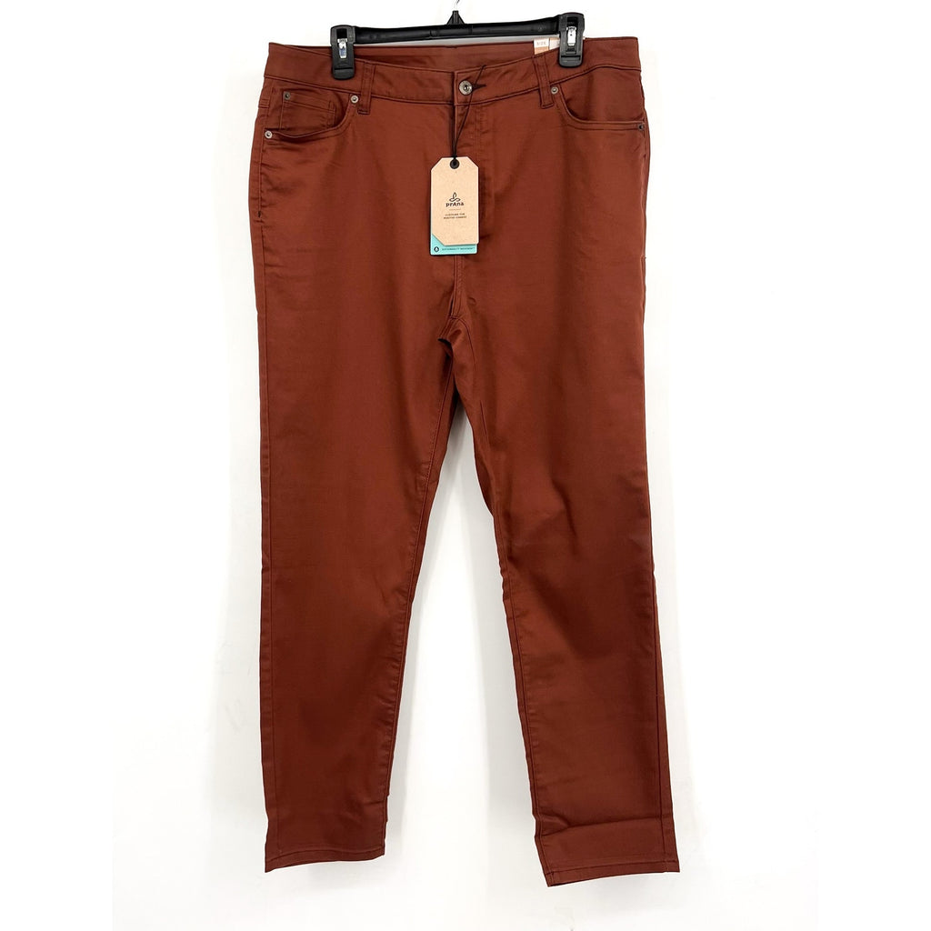 PRANA Women's Kayla Skinny Jeans Size 16 34x30 Brown High Rise Stretch NWT