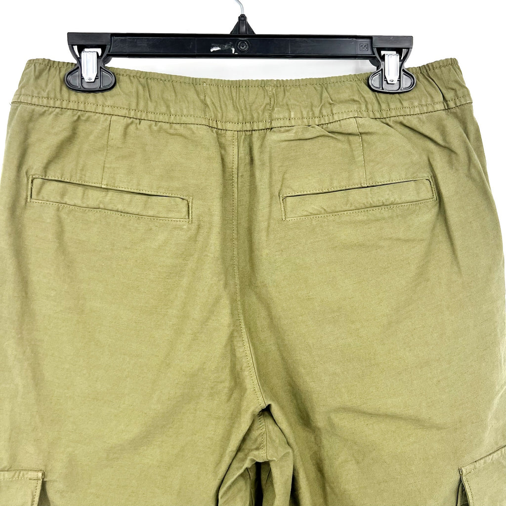 EVERLANE Mens Relaxed Cargo Joggers Medium Olive Green Organic Cotton Linen NWOT