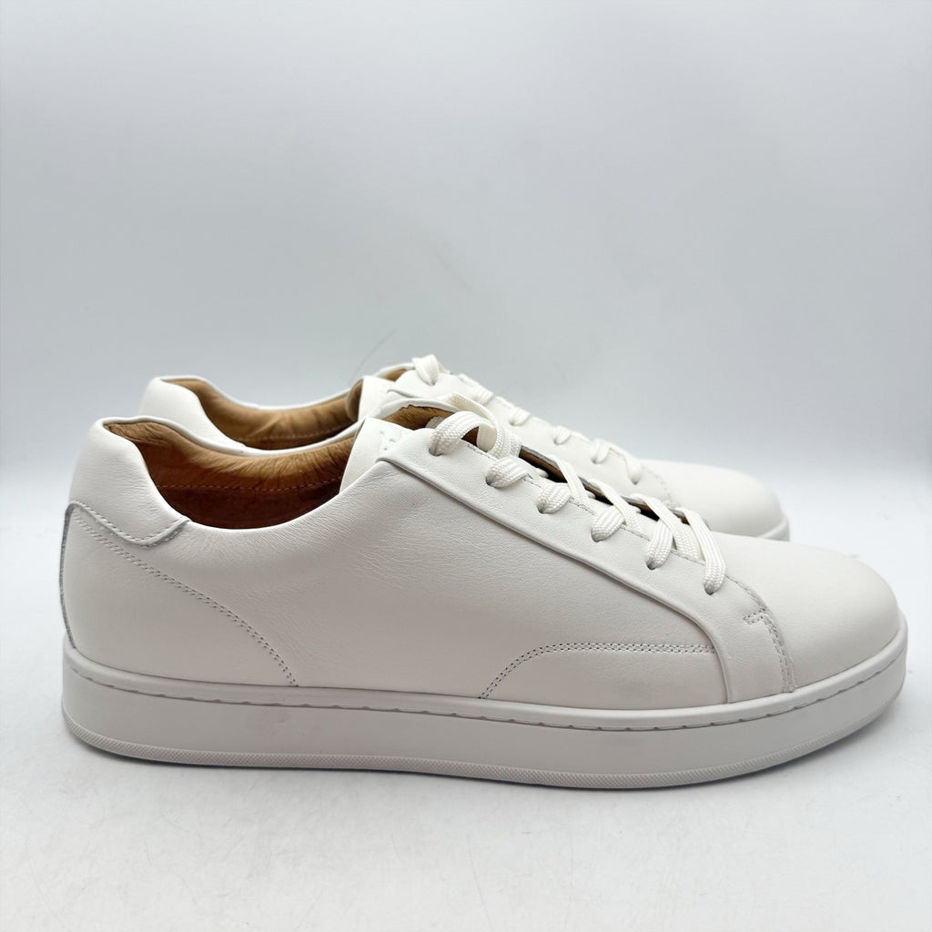 Florsheim Mens Monopoli Casual Sneakers Size 12 WIDE Cream White Leather NIB