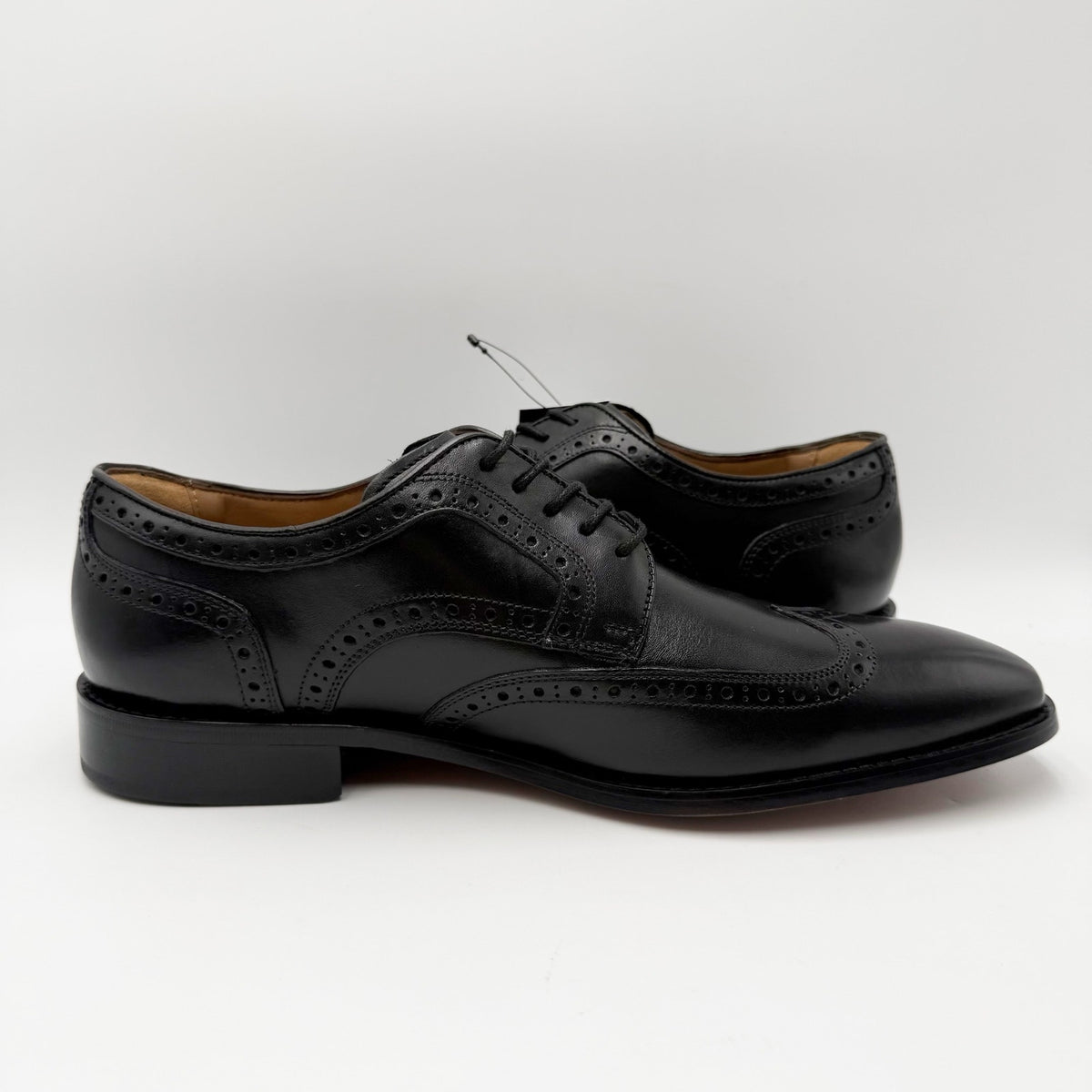 Florsheim Mens Conetta Wing Tip Oxford Shoes Size 11.5 M Black Leather NIB