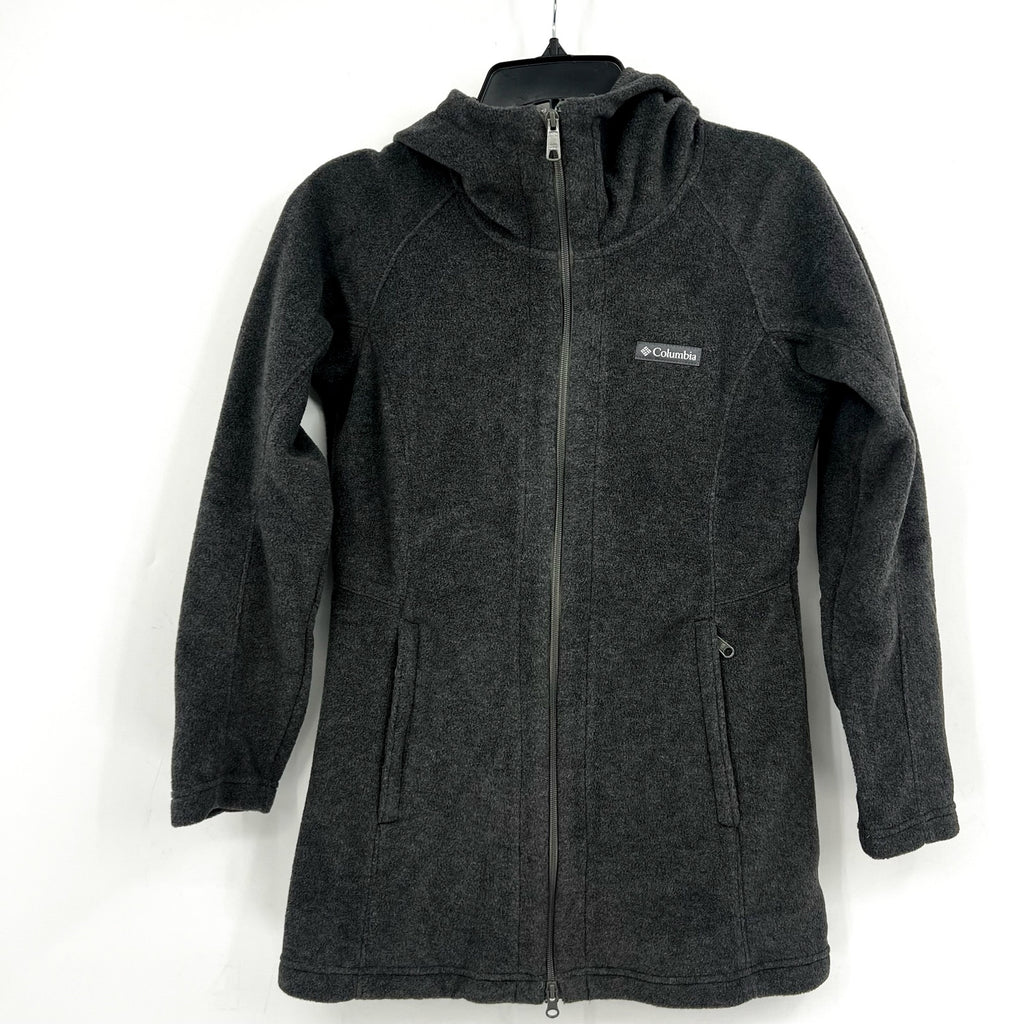 COLUMBIA Womens Benton Springs II Hoodie Jacket Small Dark Gray Full Zip NWOT