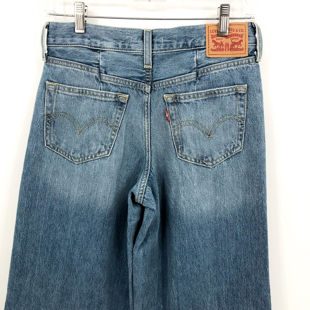 LEVI'S Women's 94 Baggy Wide Leg Jeans 25x31 US 0 Blue What Else A74620001 NWOT