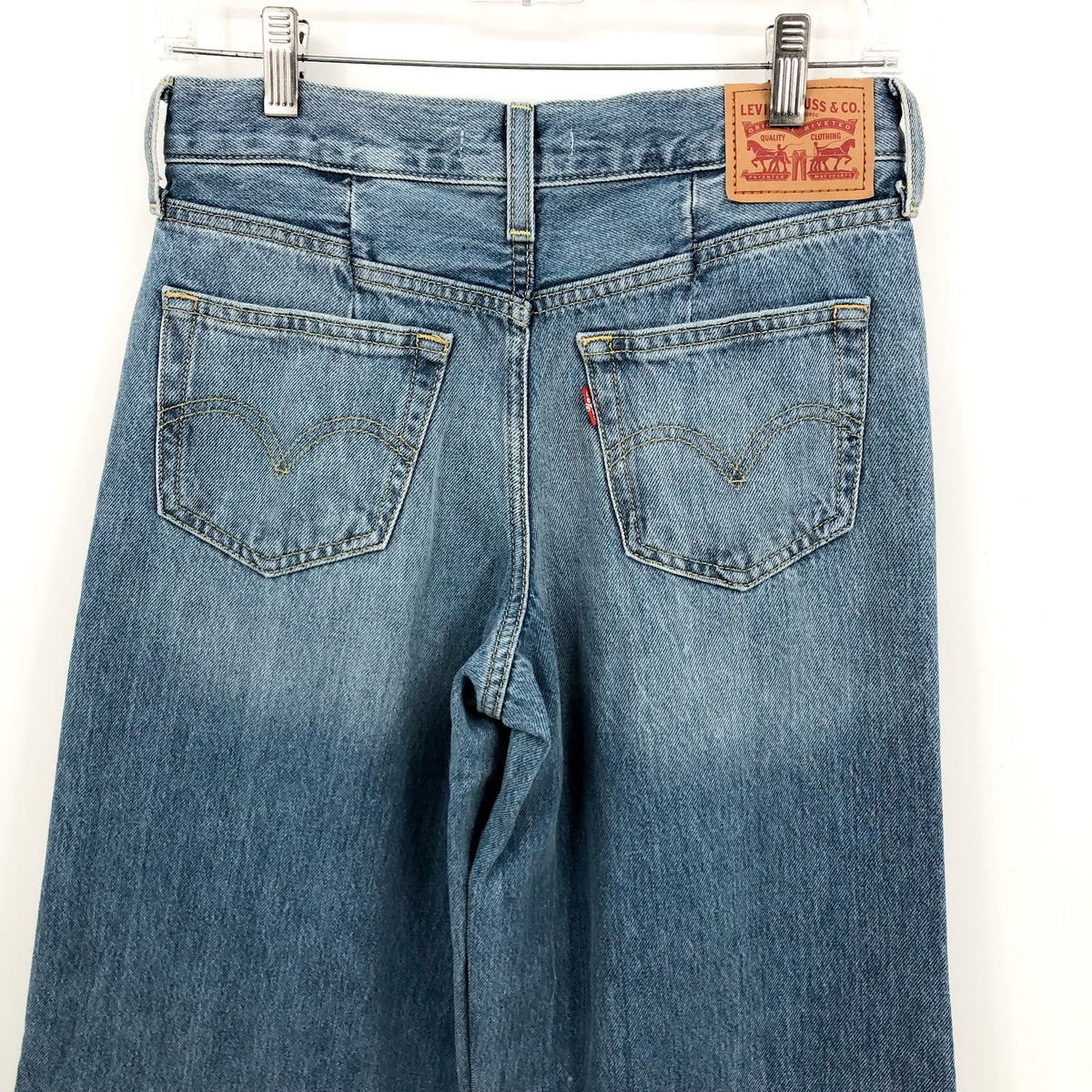 LEVI'S Women's 94 Baggy Wide Leg Jeans 25x31 US 0 Blue What Else A74620001 NWOT