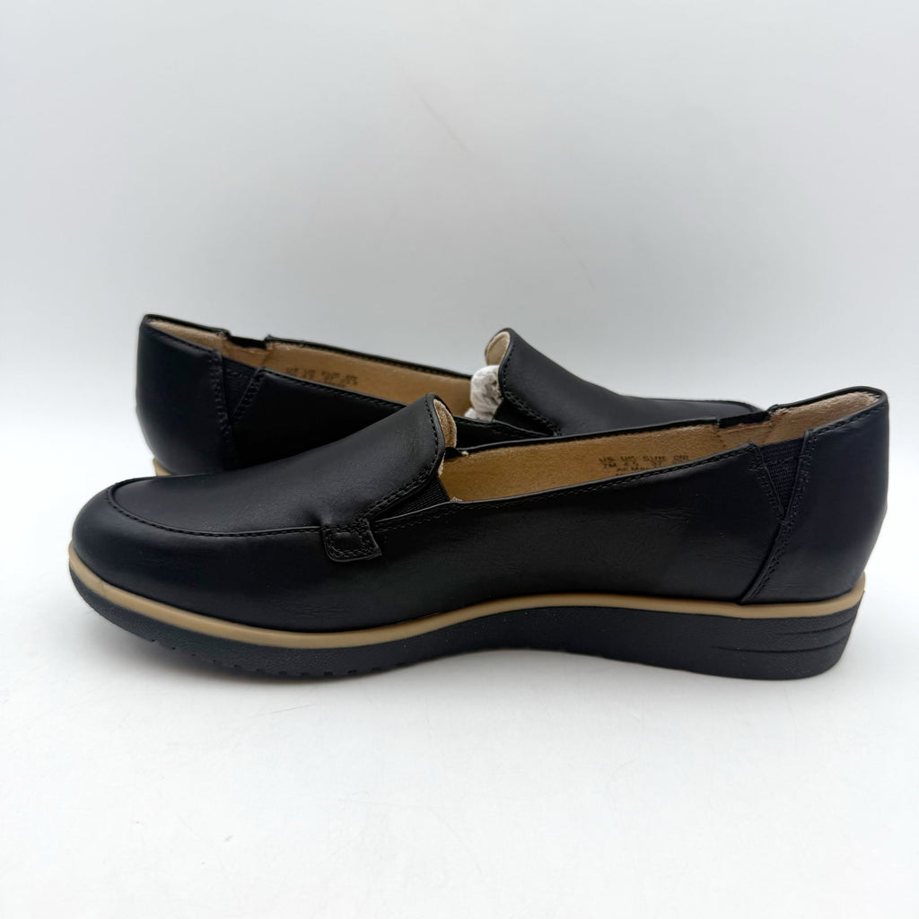 SOUL Naturalizer Womens Idea Moc Loafers US 7 M EU 37 Black Vegan Leather NIB
